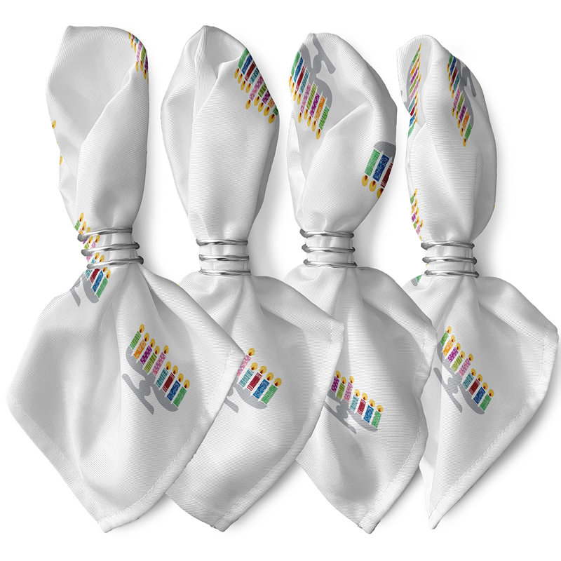 Kullin Polyester Traditional Napkins, White