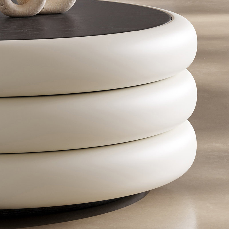 High-End Round Art Creativity Swivel Coffee Table