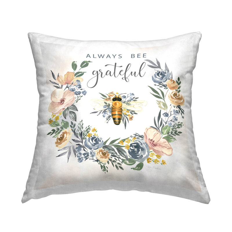 Conception de coussin décoratif Country Country Bee Grateful par Kristen Brockman