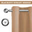 Ruffo Blackout Eyelet Synthetic Room Darkening 100 % Polyester Thermal Curtain-2141487113-2141487116