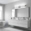 Luminaire de salle de bain moderne noir au-dessus d'un miroir 41 po DEL pour meuble-lavabo-563828717-563828624