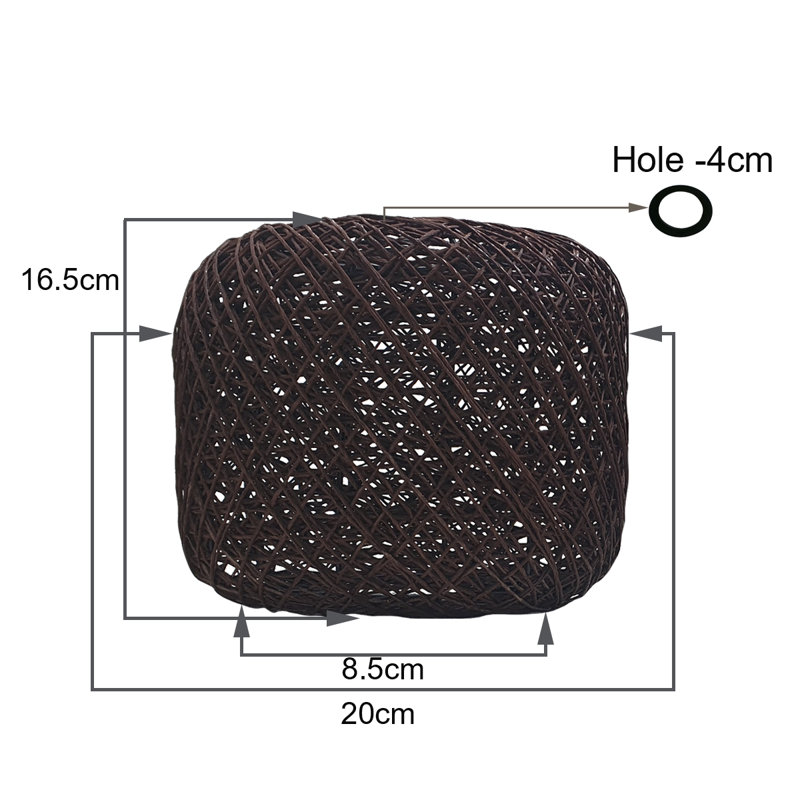 16.5cm H Chenille Bowl Lamp Shade ( Screw On ) in Brown