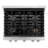 ZLINE 30 in. 4.2 cu. ft. Paramount Gas Range with 4 Burner Cooktop and Convection Gas Oven in Stainless Steel with Black Matte Door (SGR-BLM-30)