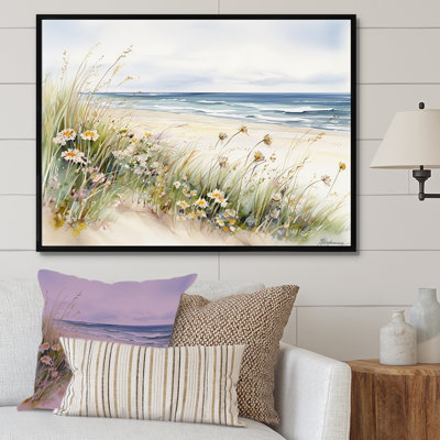 Fleurs sauvages sur la plage - Art mural fleurs sauvages