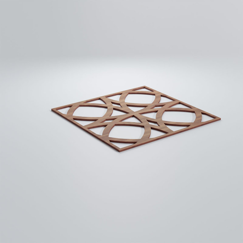 Panneaux muraux décoratifs en bois Fleetwood, Noyer, H 11 3/8 po x l 11 3/8 po x P 3/8 po