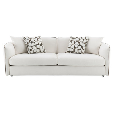 2 - Seat Beige Chenille , Full Foam Cushions, Plastic Legs, 4 Pillows, 74" Width, 190lb Package Weight Loose Seat, 660lbs Capacity