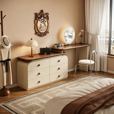 Modern Minimalist Solid Wood Integrated Vanities with Drawer Chests