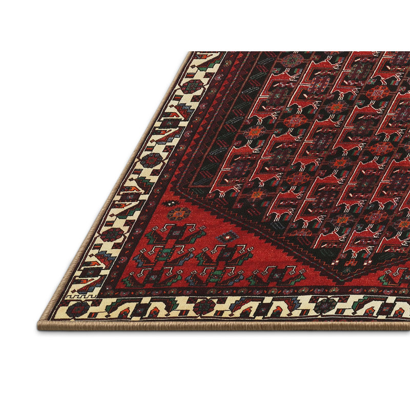 Tapis rouge à motif sud-ouest, Rectangle 5 pi x 7 pi