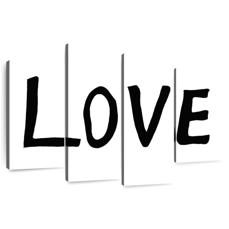Plaque murale Kema Love BW, H 22 po x l 36 po