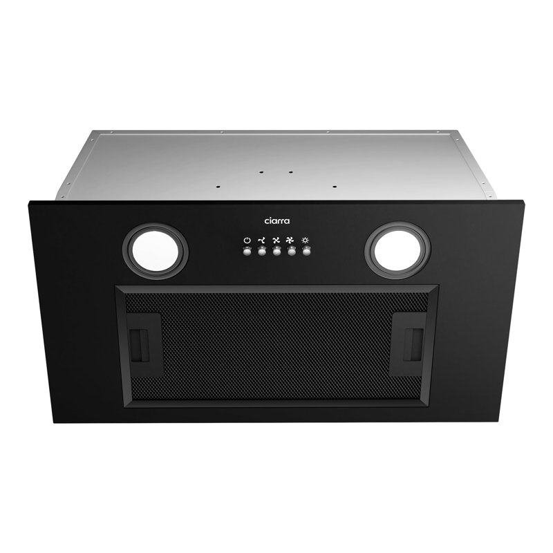 Hotte murale 20,47 "450 CFM avec veilleuse, Noir