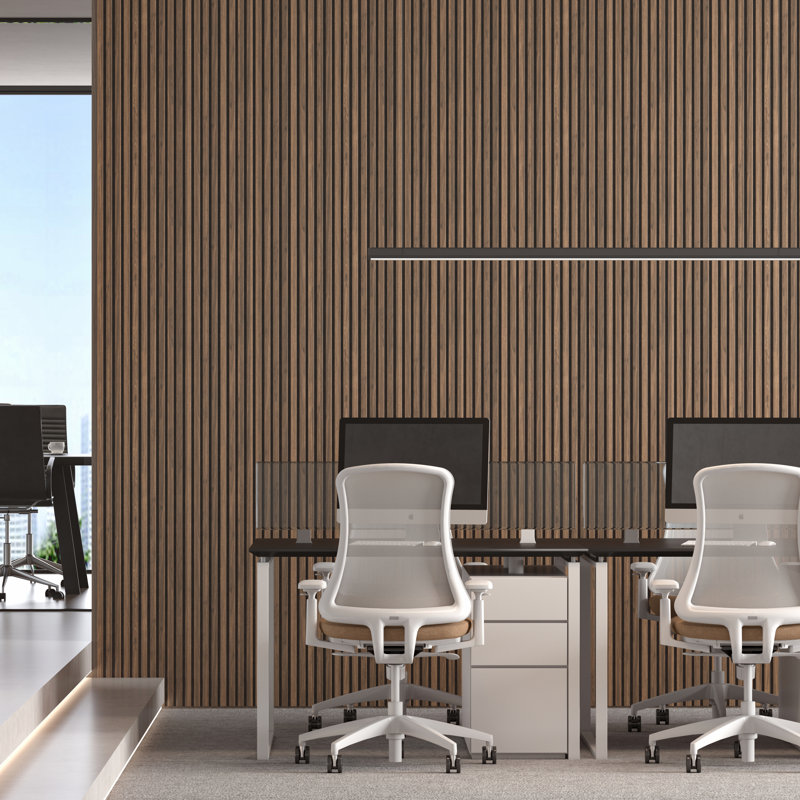 Panneaux muraux en bois à lattes 3D 104 po L 104 po - Panneaux muraux Shiplap, Châtaigne