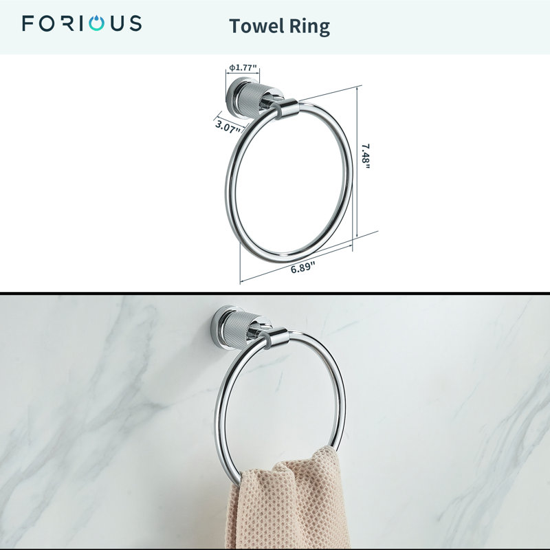 Ensemble de quincaillerie de salle de bain 4 pièces, Chrome