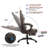 Dowinx Adjustable Ergonomic Swiveling PC & Racing Game Chair with Footrest-92366582