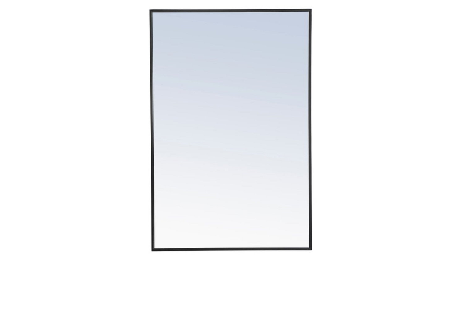 Sabine Metal Rectangle Wall Mirror, 42" x 28", Black