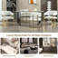 56CM Wide Modern Metal Frame Chenille Upholstered Armchair Dining chair-547244189