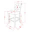Tabouret de bar en bois massif Leviton, ensemble de 2-998566284-998566285-998566283