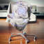 Fractal Flower in Light Blue Digital Art - Floral Printed Pillow-29483833-29483837