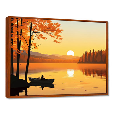 Canoë au bord du lac Sunset