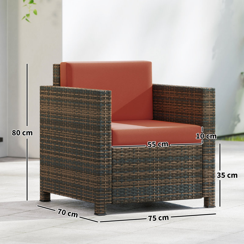 Outdoor Lounge Chair, Brown