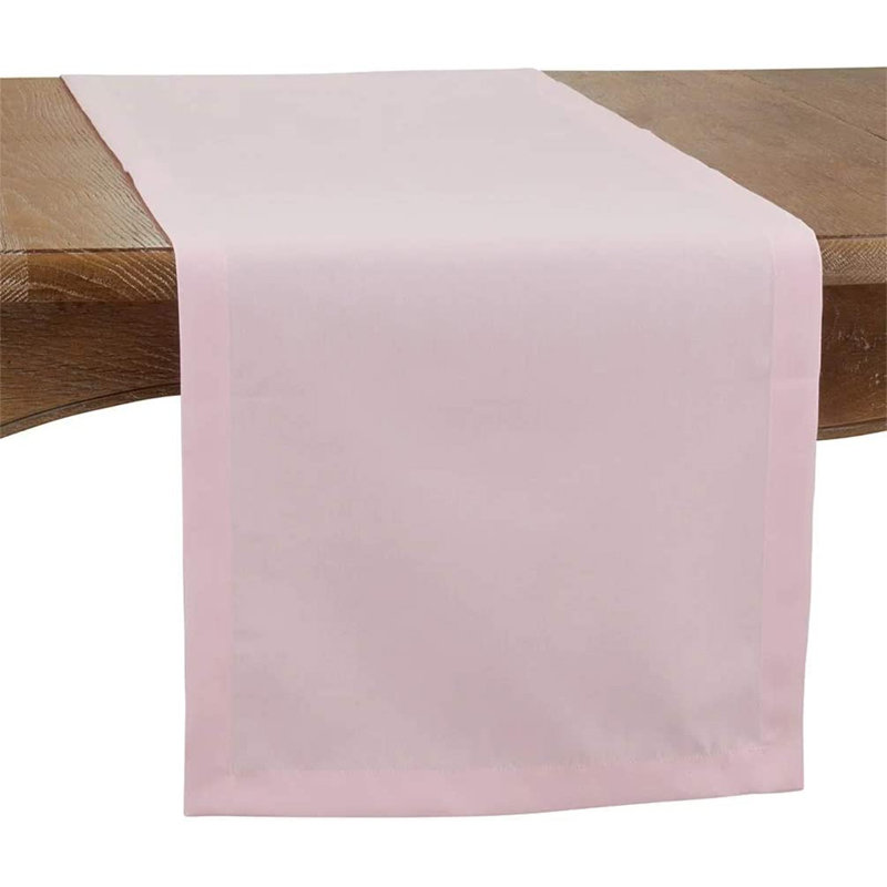 Parsonsfield Machine-Washable Polyester Table Runner, 90'' x 16'', Pink