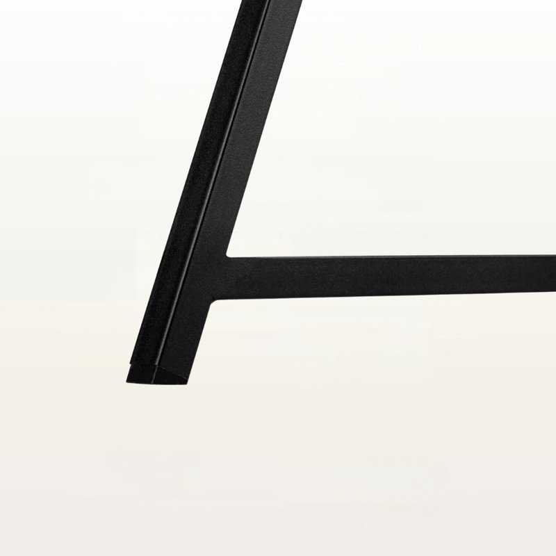 Haversham White Finish Computer Desk With Hutch & Black Metal Leg, 39.12" H X 47.08" W X 23.53" D