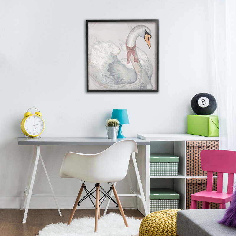 Giclée discrète encadrée, design par Elizabeth Medley, H 17 po x l 17 po, Giclée encadrée noir minuit