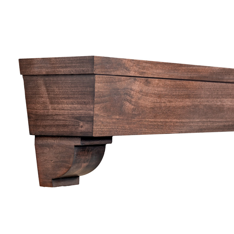 Valencia Fireplace Mantel, 60", Brown Wood