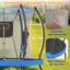 Trampoline 8 pi avec panier de basketball, filet d'enclos et échelle, trampoline d'extérieur pour enfants, trampoline récréative