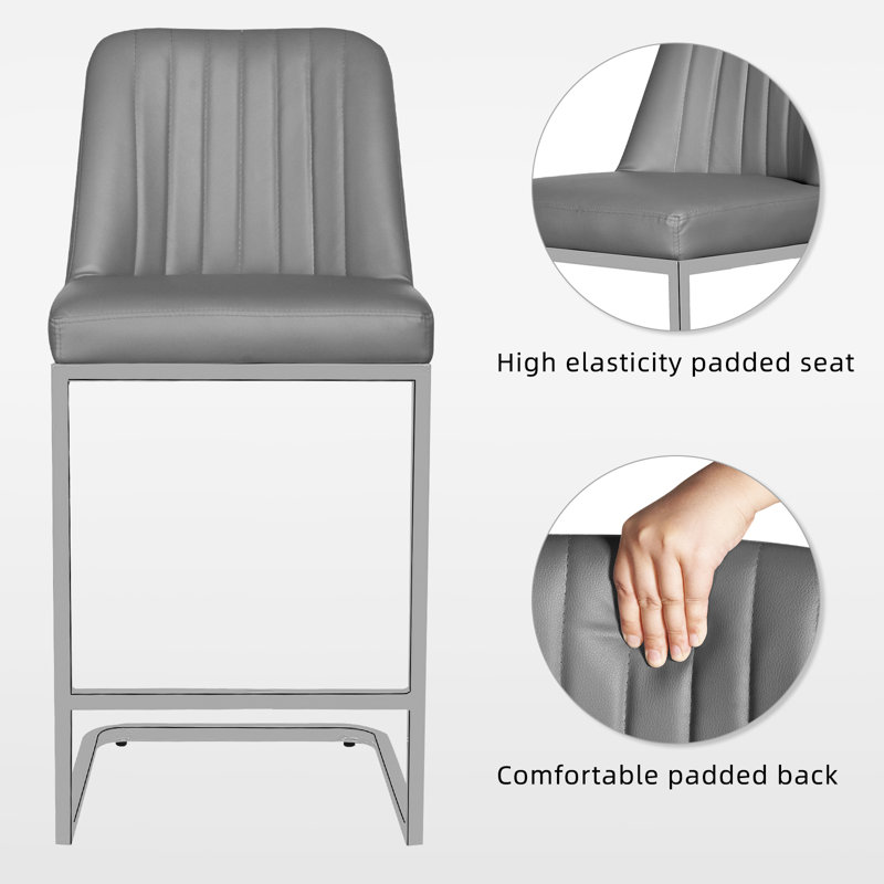 Tabouret de comptoir 24 po Lapsley, gris