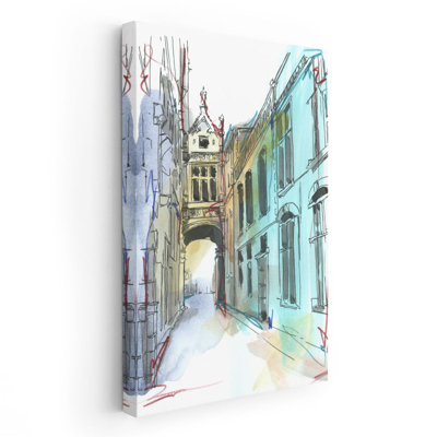 European Street S Croquis II - reproduction d'art sur toile