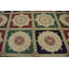 Tapis multicolore en laine noué à la main de conception unique 30 pi 9 po x 10 pi 10 po Jeron 2010S