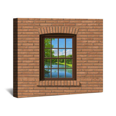 Brick Wall Window Canvas Gallery Wrap in Many Sizes