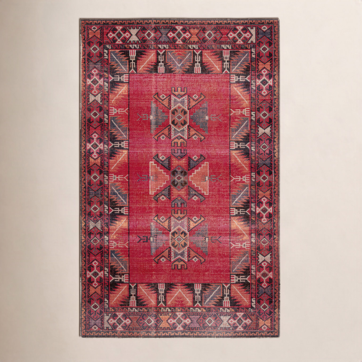 Halstead Multi Moroccan Outdoor Rug, Rectangle 5' x 7'6"