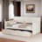Classic Wooden Daybed With 3 Drawers And Slatted Panels-697805335
