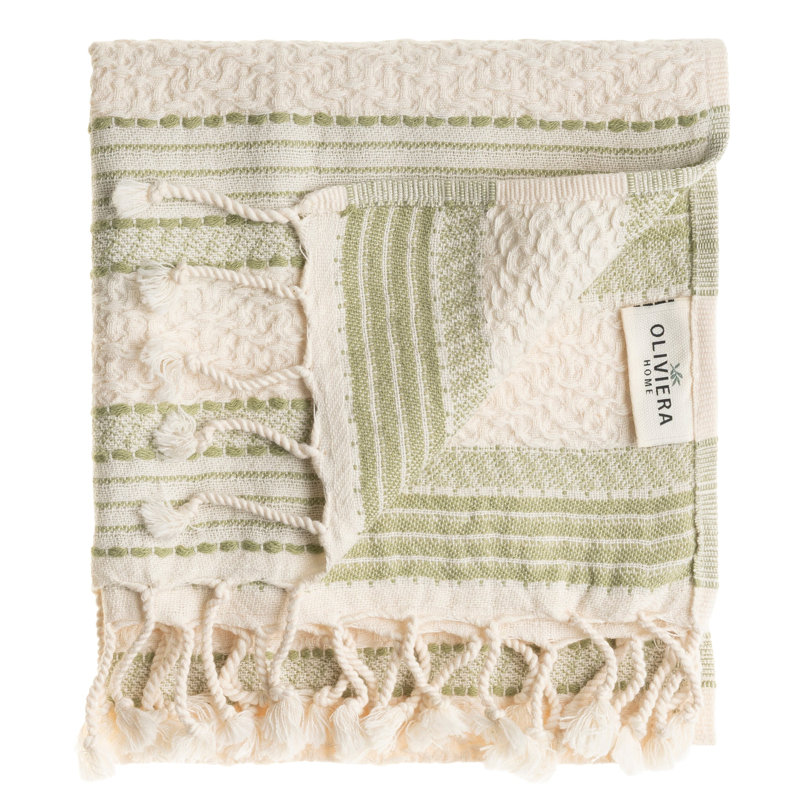 Ensemble de serviettes essuie-tout en coton Sylvie, Sage Green