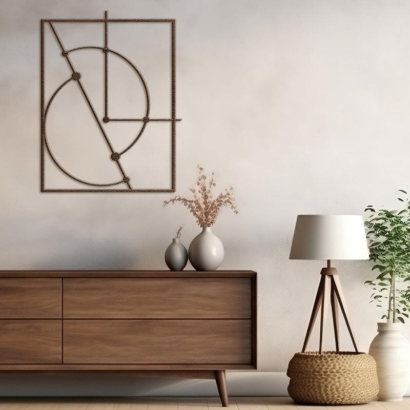 Wall Decor Metal, 36" H x 24" W x 0.05" D, Bronze