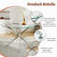Table de salle à manger ronde 36 "en verre trempé minimaliste transparent avec base en métal, argent-405519706