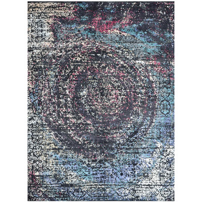 Rectangle 170 cm x 240 cm Geometric Hand Knotted Area Rug