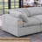 Caylob 5 - Piece Upholstered Chenille Sofa & Chaise Couch With Reversible Ottoman-1078375056