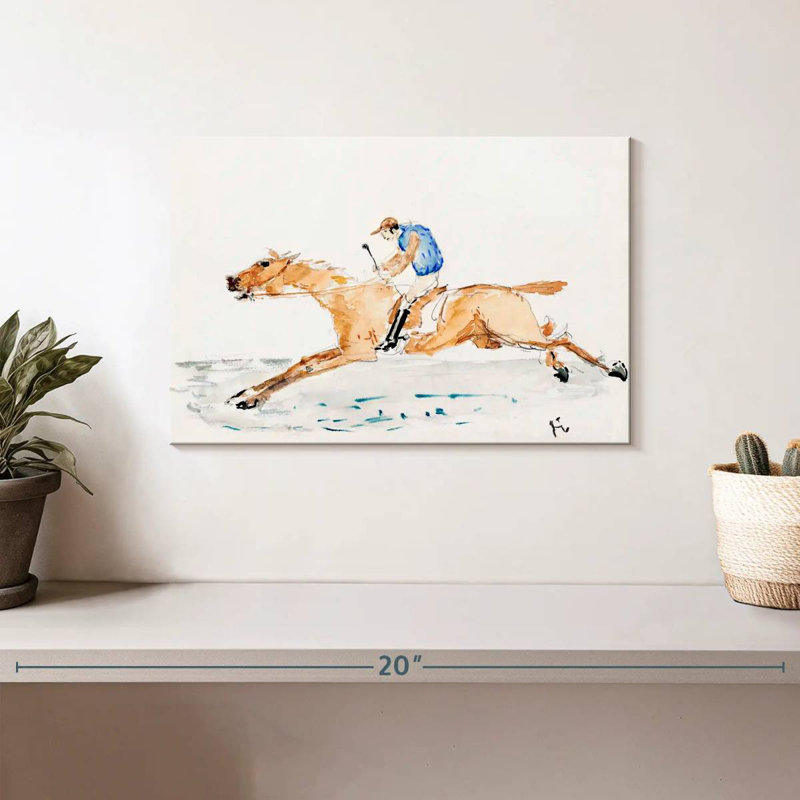 Sirécie au galop Sireci 1878, H 8 po x l 12 po