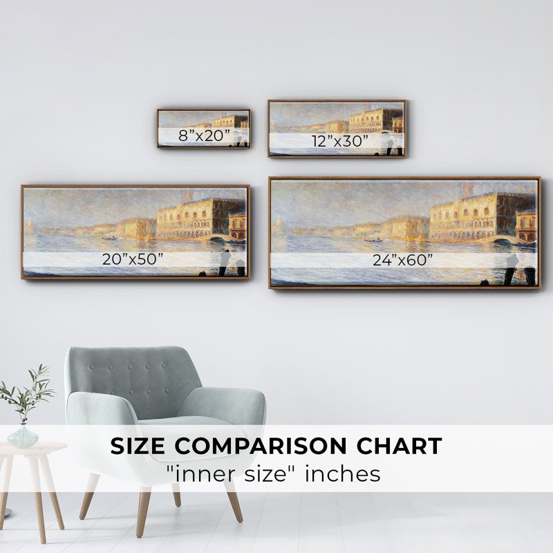 The Doges' Palace, 1908- Framed Canvas, 20" H x 50" W