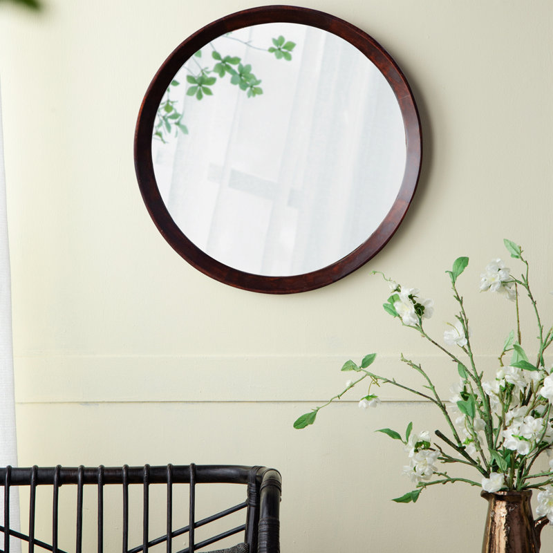 Miroir mural Mango, Marron foncé
