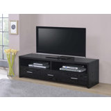 Drex 60.85'' 3 - Drawer Media Console in Black