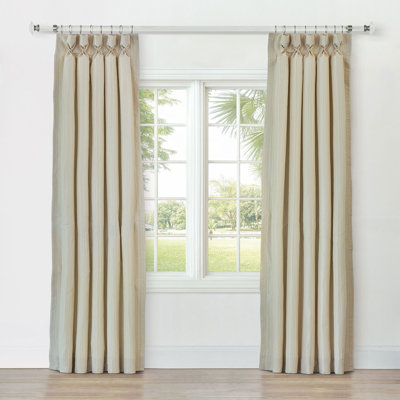 Reverie Striped Curtain Panel In Sand