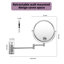 Miroir de maquillage mural 8 po avec miroir de maquillage grossissant 1X / 10X-268925964