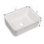 Lavabo de salle de bain vasque moderne en céramique blanche 16 po x 12 po - teinté, comptoir blanc, teinté, sur comptoir-1240975047