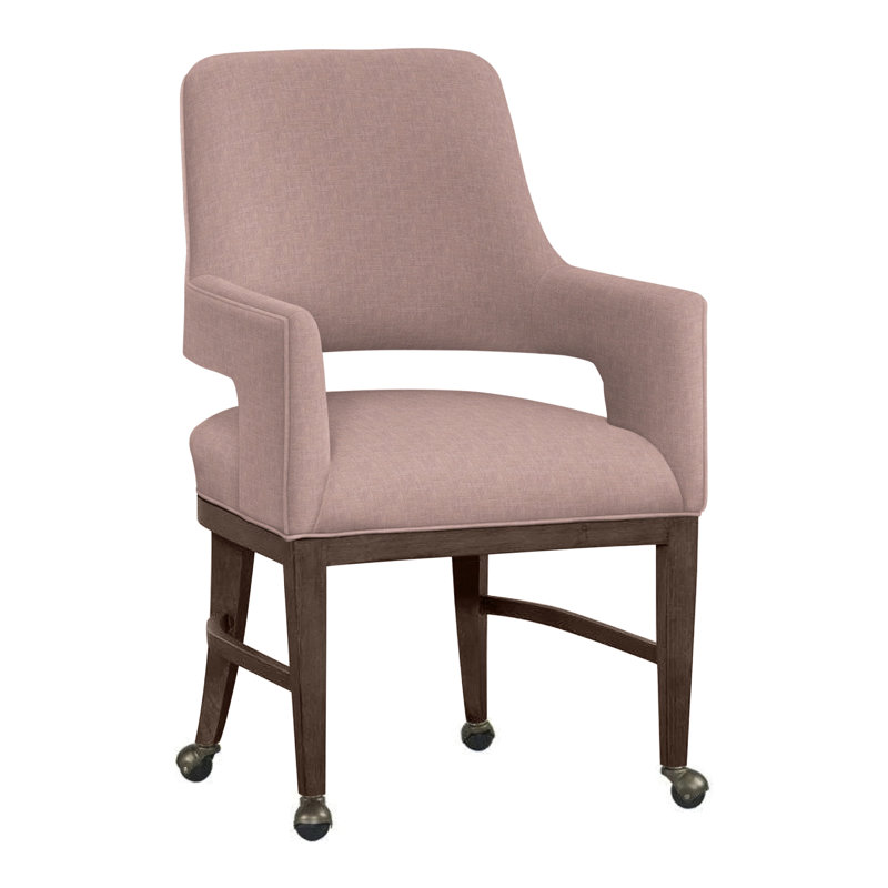 Chaise avec accoudoirs Josie, Perigold Montage Rouge, Noisette