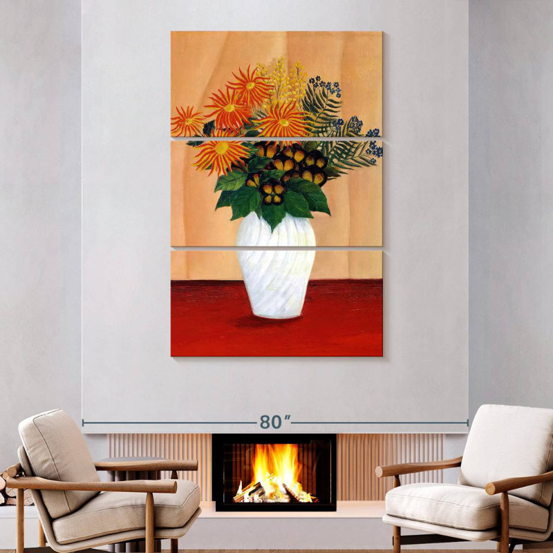 Bouquet de fleurs Harnek 1909-10, H 74 po x l 48 po