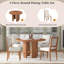 Ensemble de table de salle à manger 5 pièces Rustic Elegance - Table en bois massif avec chaises rembourrées confortables-436567971