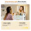Dressing Table with Motion Sensor lighting, Charging Socket, Foldable Cosmetic Mirror and Stool-434198746